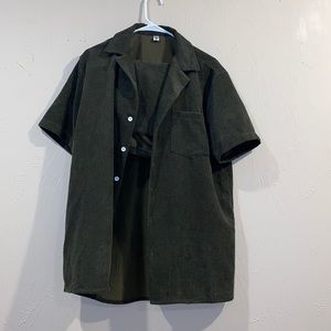 Men’s Shortsleeved Button Down w/ Matching Shorts